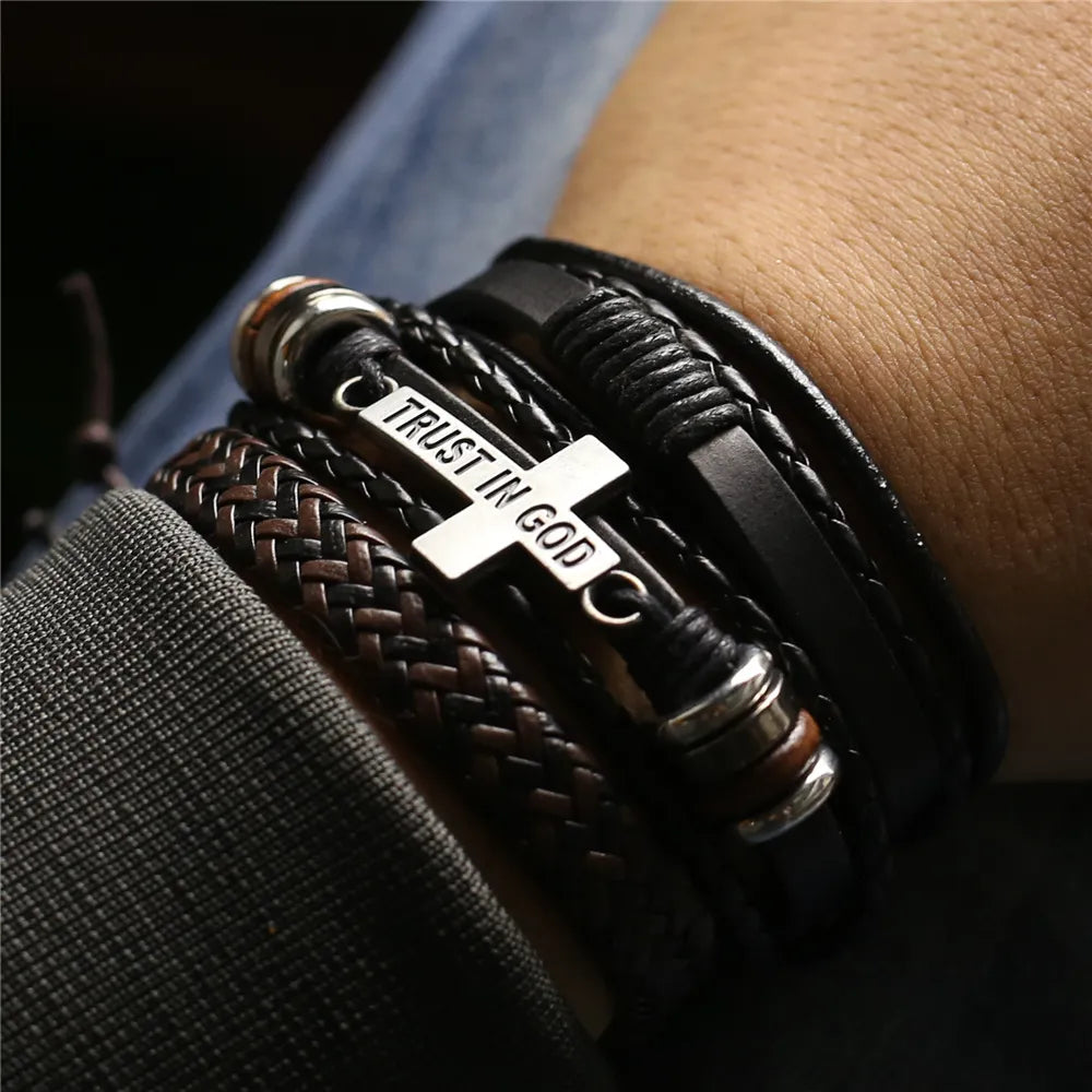 Conjunto de 3 Pulseiras CROSS WOOD